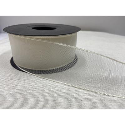 ŞİFON KURDELE KREM 4 CM / 1 METRE