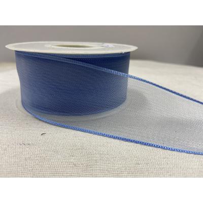 ŞİFON KURDELE MAVİ 4 CM / 1 METRE