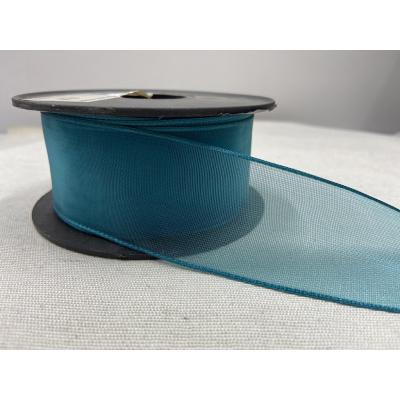 ŞİFON KURDELE PETROL MAVİ 4 CM / 1 METRE