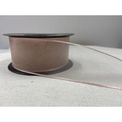 ŞİFON KURDELE PUDRA PEMBE 4 CM / 1 METRE