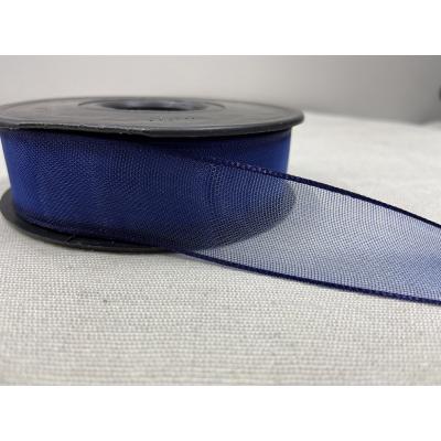 ŞİFON KURDELE SAKS MAVİ 2,5 CM / 1 METRE