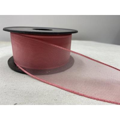 ŞİFON KURDELE ŞEKER PEMBE 4 CM / 1 METRE