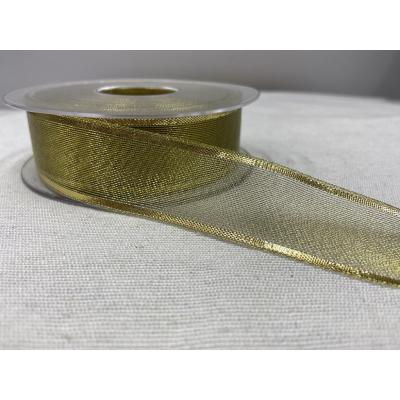 SİMLİ SATEN KURDELE ALTIN SARI 2,5 CM / 1 METRE