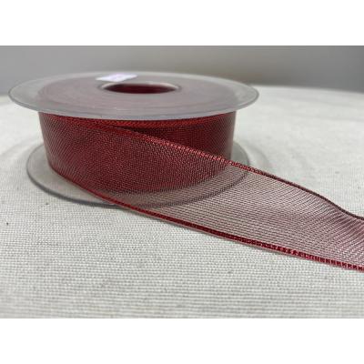 SİMLİ SATEN KURDELE KIRMIZI 2,5 CM / 1 METRE
