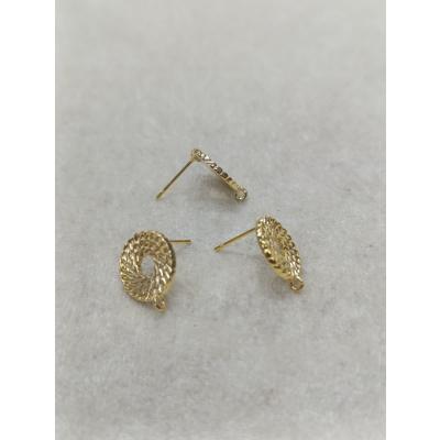 Tasarım Gold Renk Küpe Klipsi No:6