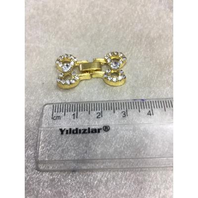Taşlı Gold Renk Kapama