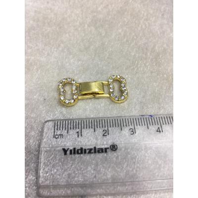 Taşlı Gold Renk Kapama
