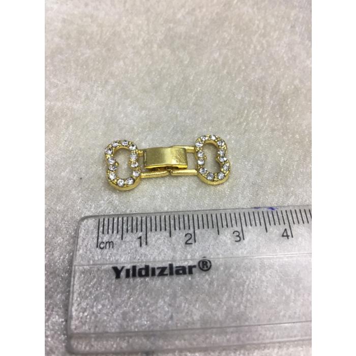Taşlı Gold Renk Kapama