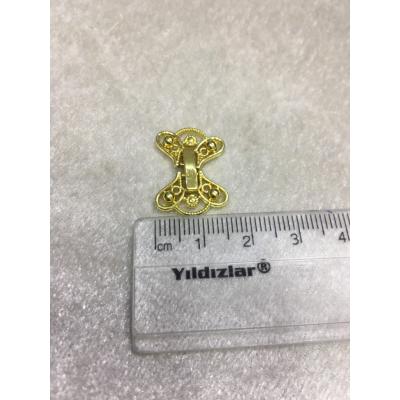 Ufak Boy Açık Gold Renk Kelebek Kapama