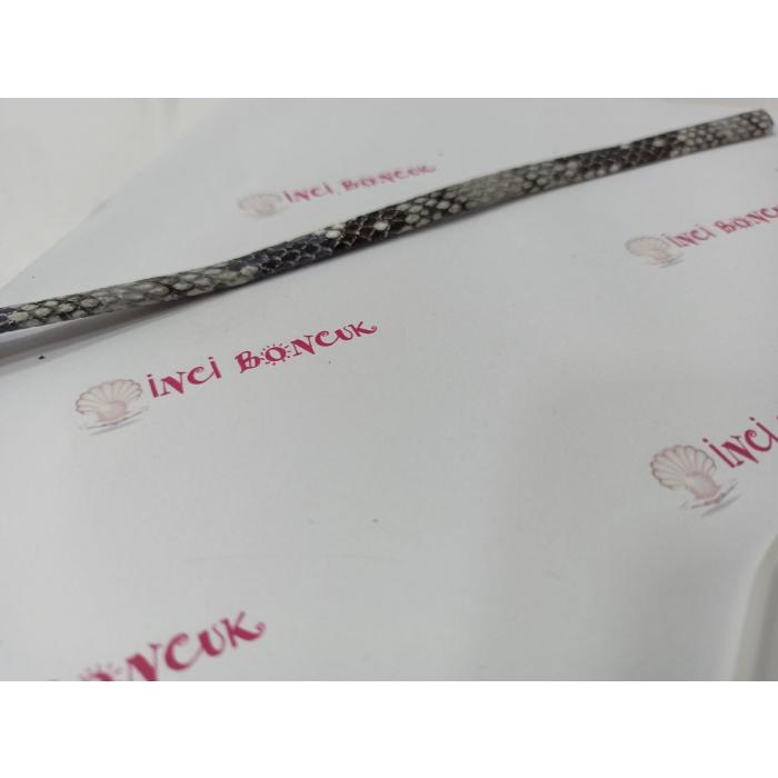 EBRULİ 10mm Yassı Hakiki Deri (20cm uzunluğunda) No: 19