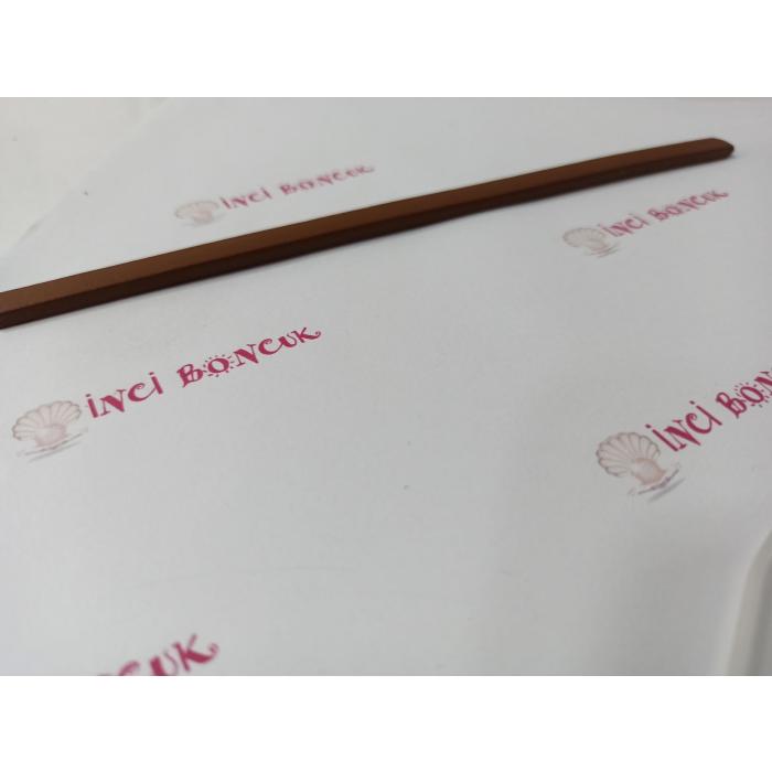 TABA RENK 10mm Yassı Hakiki Deri (20cm uzunluğunda) No: 25