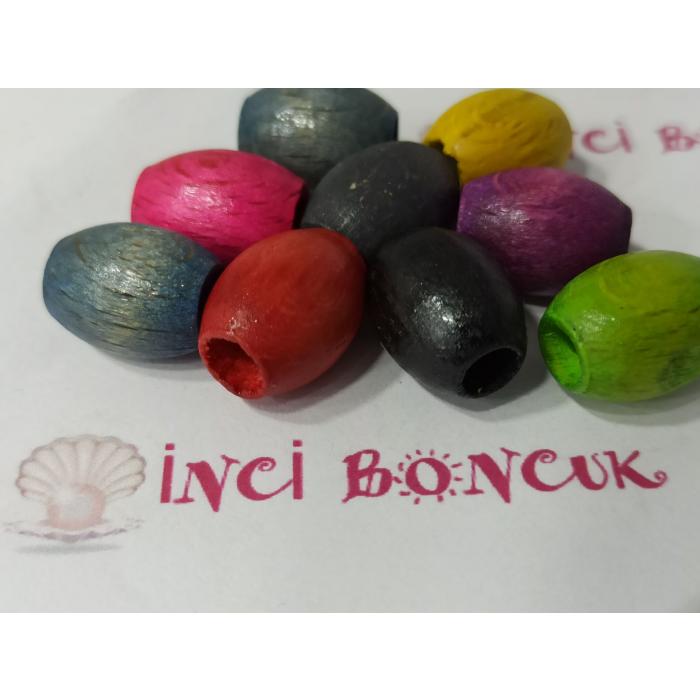 16mm Ahşap Boncuk (Gram Fiyatıdır) No: 1