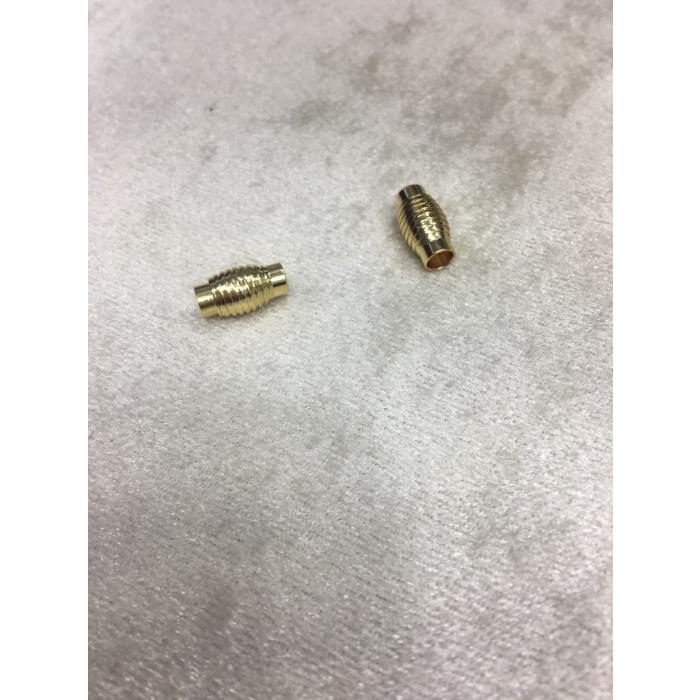 4mm Tırtıklı Gold Kaplama Mıknatıslı Kapama