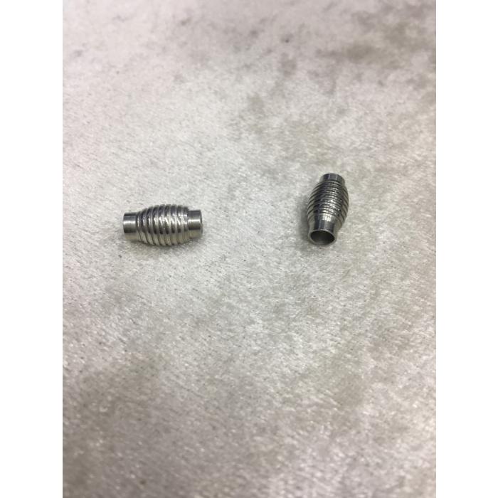 4mm Tırtıklı Gümüş Mıknatıslı Kapama