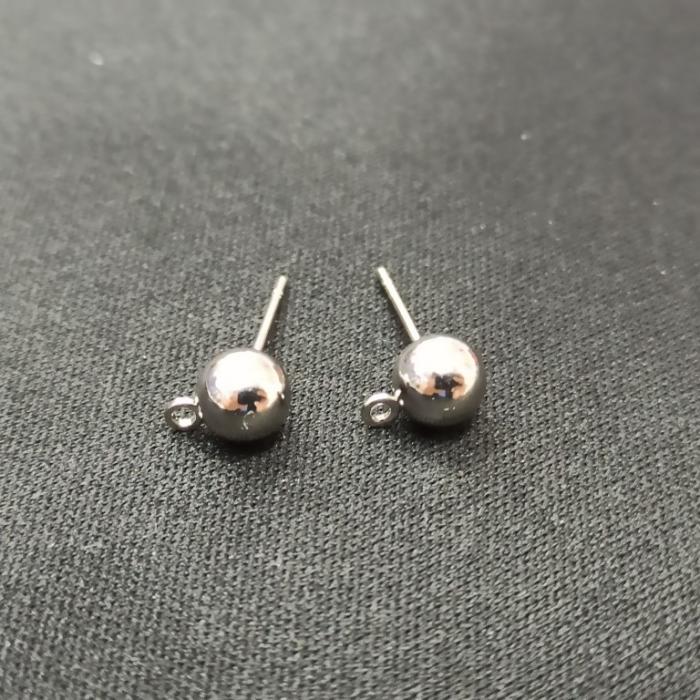 6mm Gümüş Renk Küpe Klipsi No: 34