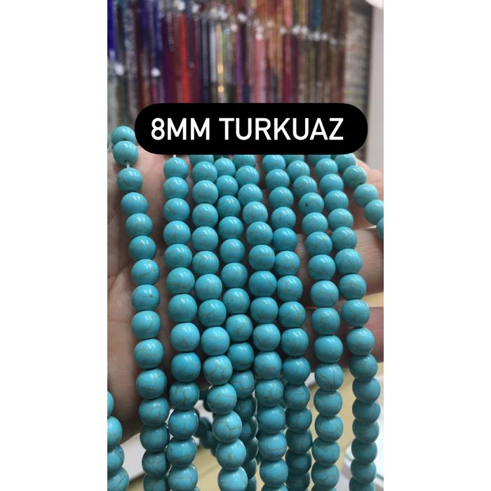 8mm Doğal Taş Turkuaz