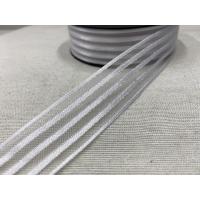 ÇİZGİLİ KURDELE BEYAZ 23MM / 1 METRE ÇİZGİLİ KURDELE BEYAZ 23MM / 1 METRE