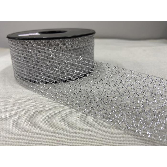 FİLE KURDELE GÜMÜŞ 4 CM / 1 METRE