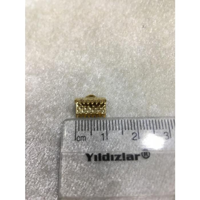 (ADET FİYATIDIR) Gold Renk 1cm Timsah Kapa...