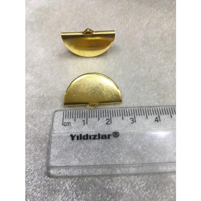 (ADET FİYATIDIR) Gold Renk 2.5 cm Bombeli ...