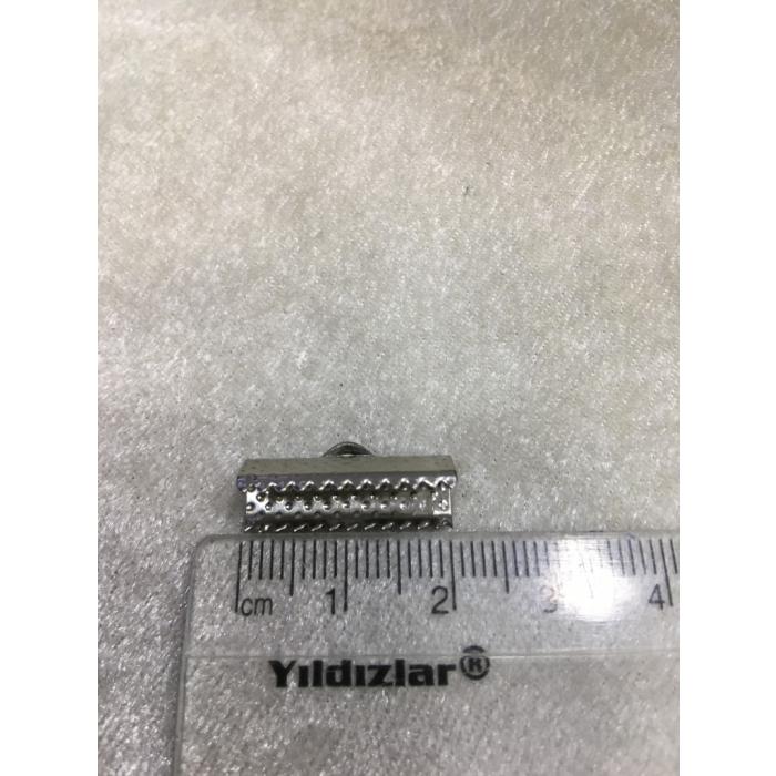 (ADET FİYATIDIR) Gümüş Renk 2cm Timsah Kap...
