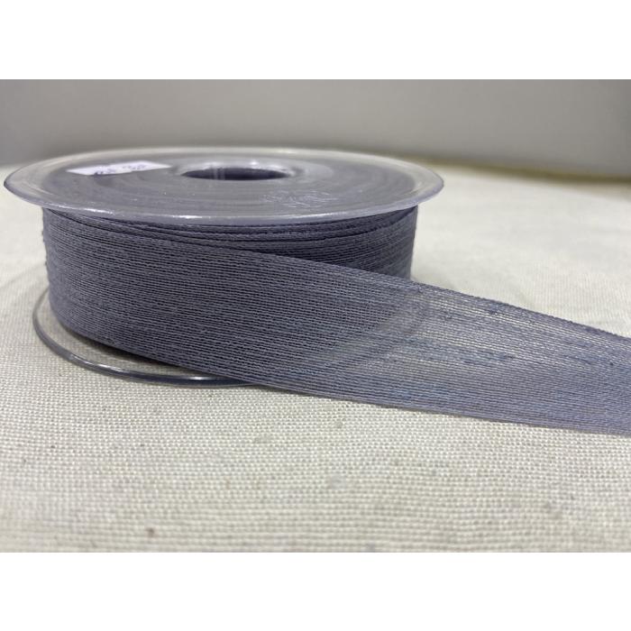 NOPELİ KURDELE GRİ 2,5 CM / 1 METRE
