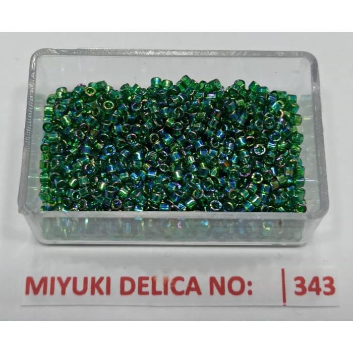 No: 343 Miyuki Delica 11/0 DB175 Yanar Döner Yeşil (5 gram)