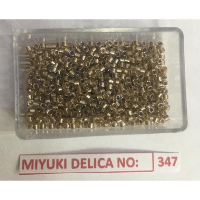 No: 347 Miyuki Delica 11/0 DB907 Sedefli Şeffaf Kahve (5 gram)