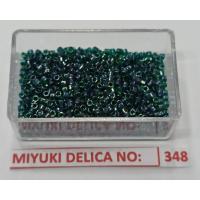 No: 348 Miyuki Delica 11/0 DB275 Sedefli Koyu Yeşil (5 gram) No: 348 Miyuki Delica 11/0 DB275 Sedefli Koyu Yeşil (5 gram)