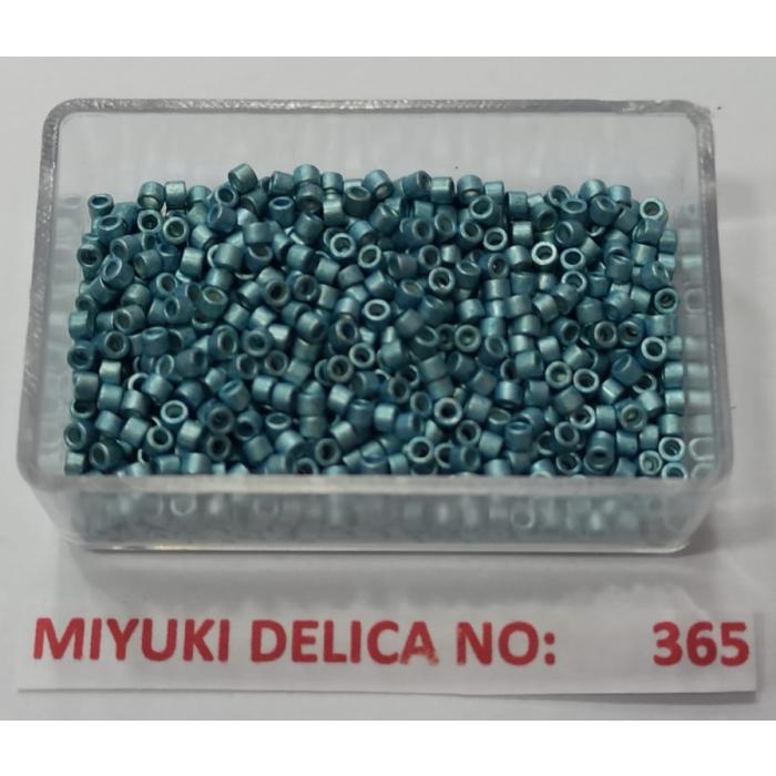 No: 365 Miyuki Delica 11/0 DB1183 Mat Kaplama Turkuaz Mavi (5 gram)