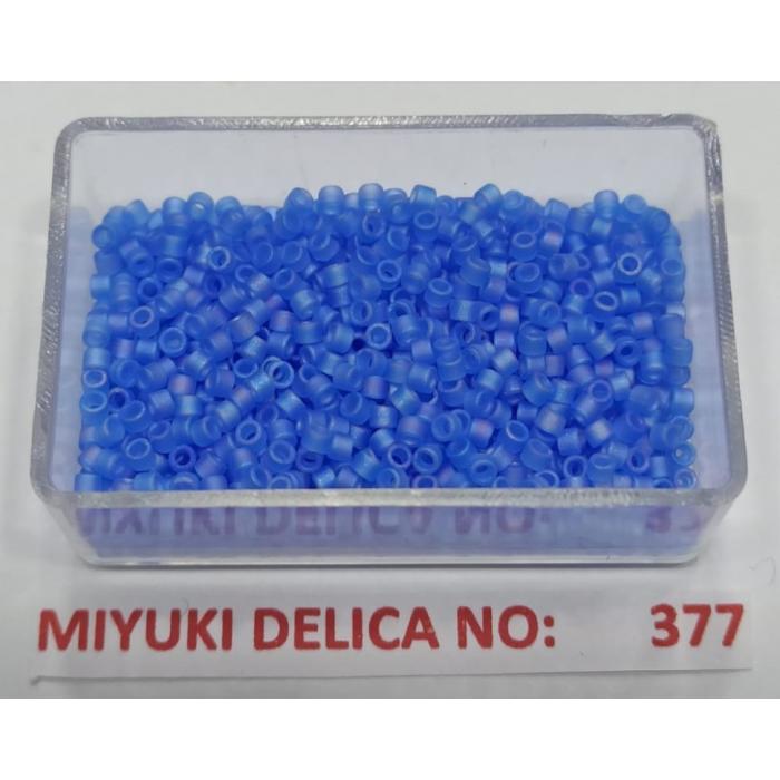 No: 377 Miyuki Delica 11/0 DB1285 Yanar Döner Mat Açık Mavi (5 gram)