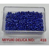No: 418 Miyuki Delica 11/0 DB2511 Galvaniz Kaplama Lacivert (5 gram) No: 418 Miyuki Delica 11/0 DB2511 Galvaniz Kaplama Lacivert (5 gram)