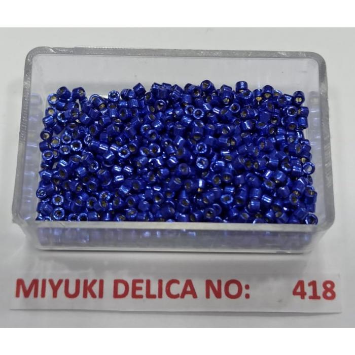 No: 418 Miyuki Delica 11/0 DB2511 Galvaniz Kaplama Lacivert (5 gram)
