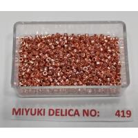 No: 419 Miyuki Delica 11/0 DB2503 Galvaniz Kaplama Rose (5 gram) No: 419 Miyuki Delica 11/0 DB2503 Galvaniz Kaplama Rose (5 gram)