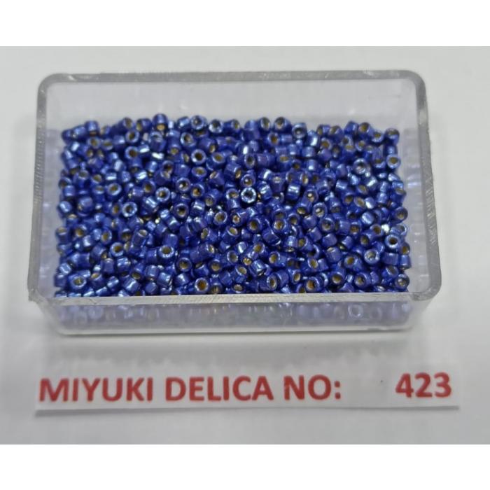 No: 423 Miyuki Delica 11/0 DB2517 Galvaniz Kaplama Lacivert (5 gram)