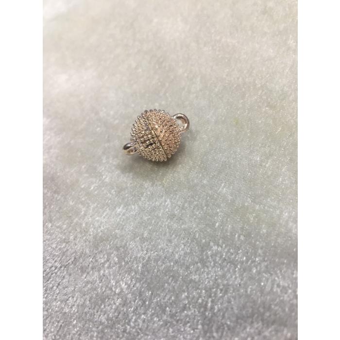 Roz Renk 12mm Mıknatıslı Yuvarlak Kapama Tırtıklı