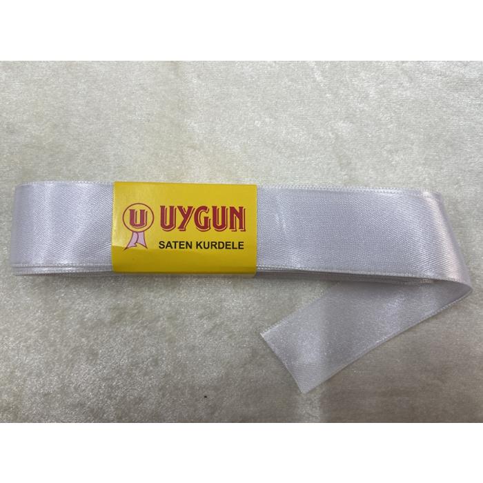 SATEN KURDELE BEYAZ 30 MM / 10 METRE