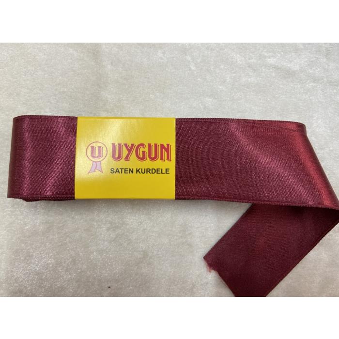 SATEN KURDELE BORDO 38 MM / 10 METRE