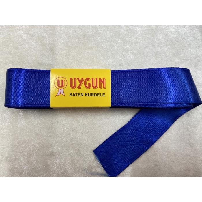 SATEN KURDELE SAKS MAVİ 30 MM / 10 METRE