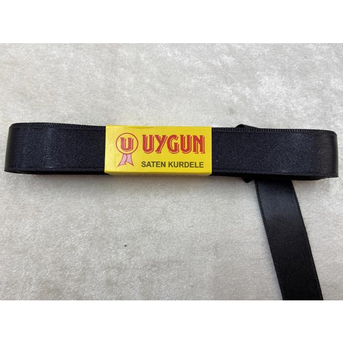 SATEN KURDELE SİYAH 20 MM / 10 METRE