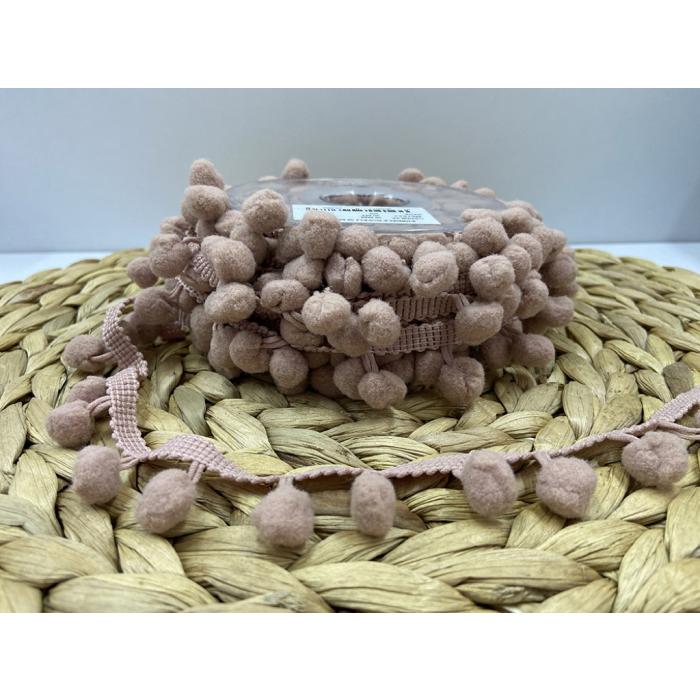 ŞERİT PONPON SÜTLÜ KAHVE / 1 METRE