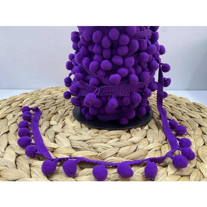 ŞERİT PONPPON MOR / 1 METRE