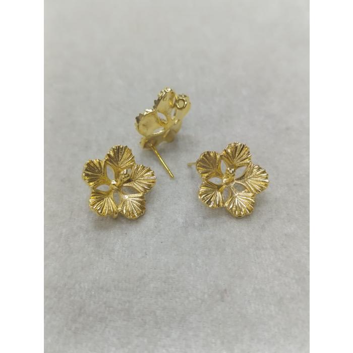 Tasarım Gold Renk Küpe Klipsi No:7